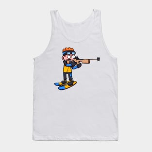 Boy Participating In A biathlon Tank Top